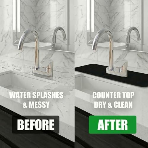 2PCS Absorbent Mat for Bathroom 4IN Centerset Oval-Hole Faucet-23.5"