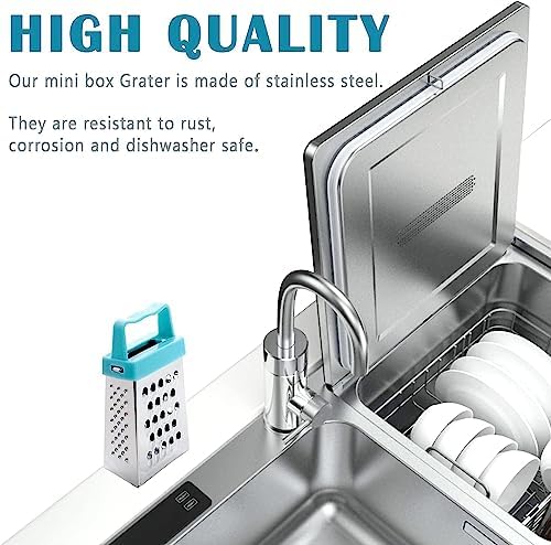 3Pcs Mini Cheese Grater, Professional Box Grater, Stainless Steel with