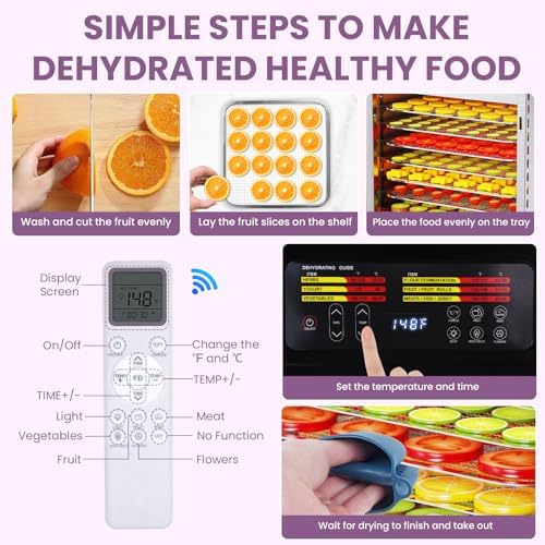 Food Dehydrator, 9 Stainless Steel Trays, 800W