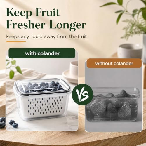 SakerPlus Food Storage Containers with Removable Colander