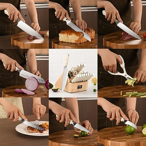 NANFANG BROTHERS 19-Piece VG10 Damascus Knife Set
