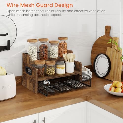Homode Coffee Syrup Rack Organizer, 3-Tier 8-Bottle Holder