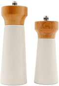 Salt and Pepper Grinders White Salt Shaker Wooden Pepper Salt Grinder Set by TessieJessie