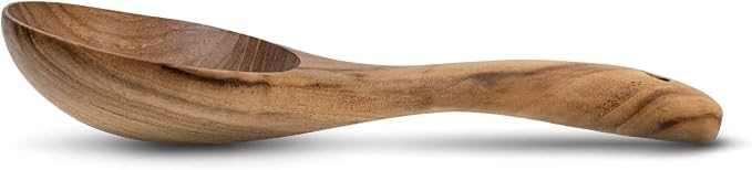 FAAY Short Handle Ladle, Eco Friendly Wooden Kitchen Tool, Hand Carved Unique - Image 2