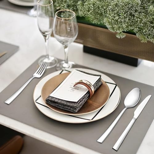 21 Pcs Kitchen Silverware Set with Organizer Tray Fork Spoon Knife