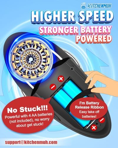 KITCHENMUH One Touch Electric Can Opener Fits All Can Sizes for