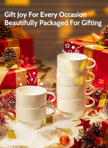 Sweese Porcelain Espresso Cups Set of 6, White