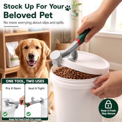 TOPZEA 2PK Bucket Opener Tool 5 Gallon, Aluminum Paint Can Pail Lid