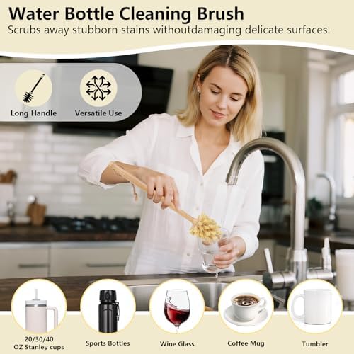 5 Pack Dish Brush Set with 14’’ Bottle Brush