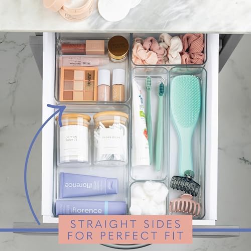 primebox Plastic Clear Drawer Organizers. Bathroom. Kitchen, Bedroom