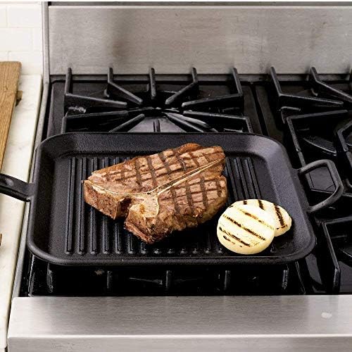 Lodge BOLD Pre-Seasoned Cast Iron Grill Pan, Design-Forward, 12 Inches