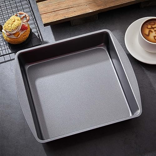 Tioncy 6 Pack 9x9 Square Baking Pans, Nonstick Stainless Steel Cake