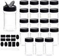 Spice Bottles, Dabacc 20Pcs 7oz Clear Plastic Container Jars with Lids