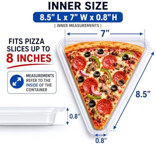 Pizza Storage Container 2-Pack, Stackable Pizza Saver for Leftovers