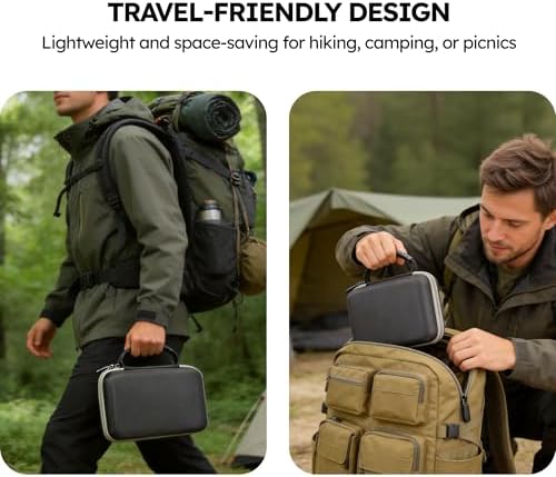 Portable Travel Camping Spice Kit, 12 Jars with EVA Bag, Funnel &