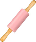 Mini Silicone Rolling Pin for Kids, Non-stick Surface Wood Handle, 9 Inch 1 by Honglida