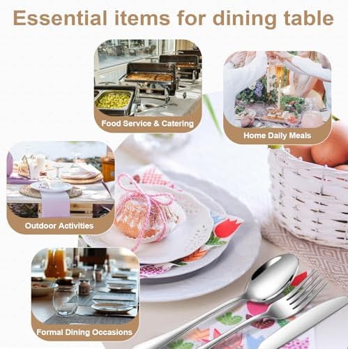 30-Piece Silverware Set for 6, Food Grade Stainless Steel Flatware