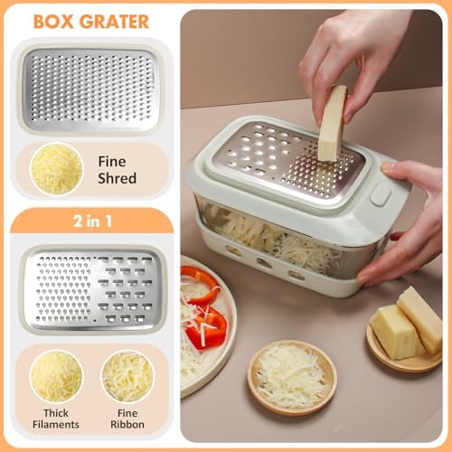 46OZ Glass Cheese Grater with Container