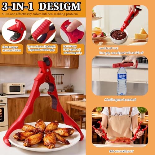 4PCS Hot Plate Grippers with Silicone Sleeves