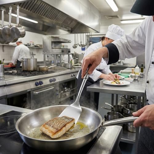 14.5-in Stainless Steel Spatula Set, 18/0 SS Heavy Duty Turner &