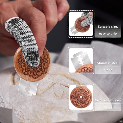 18Pcs Wooden Bread Scoring Lame Tool for Baking