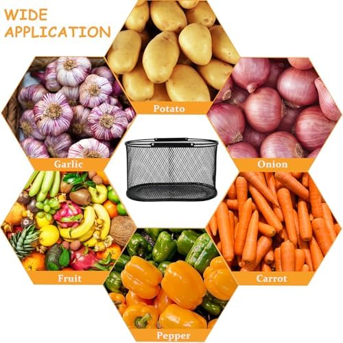 Potato Storage Potato Bin, Metal Potato Basket with Handle, Potato