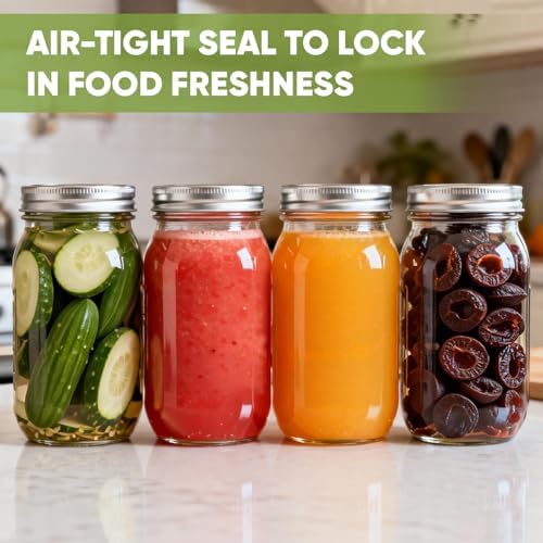 36-Piece Wide Mouth Mason Canning Jar Lids, 86mm