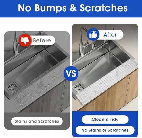 Snuggery 30"x4" Silicone Sink Edge Protector&Splash Guard with Suction