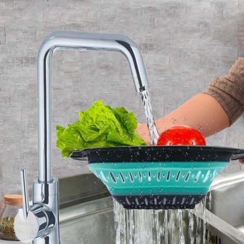 Collapsible Colander Set, Square Round Triangles Silicone Kitchen
