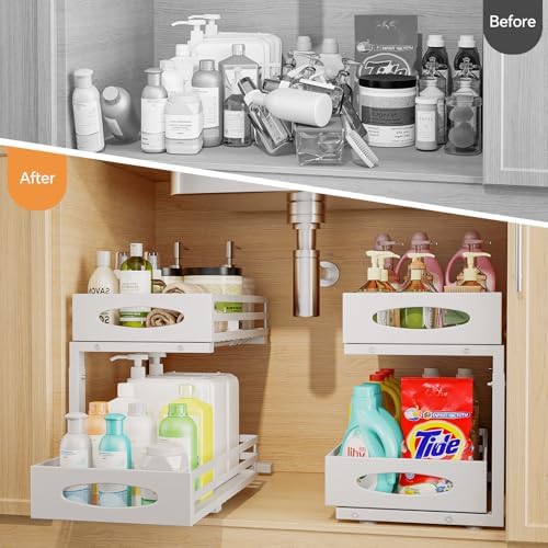 Under Sink Organizer, 2 Tier Under Sink Organizers and Storage