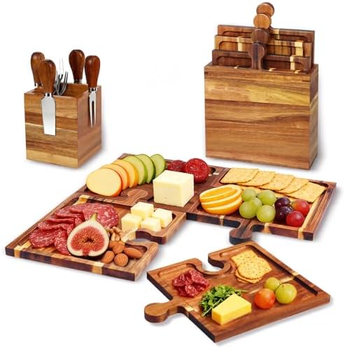 Wood Charcuterie Board Set,Cheese Board for Serving with Accessories