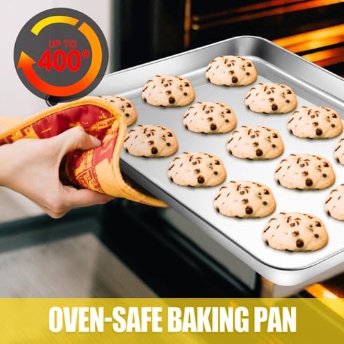 Terlulu Baking Sheet, Cookie Sheet, Stainless Steel Baking Pan, 2
