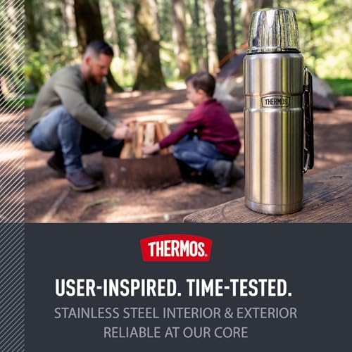 THERMOS Stainless King Vacuum-Insulated Beverage Bottle, 40 Ounce