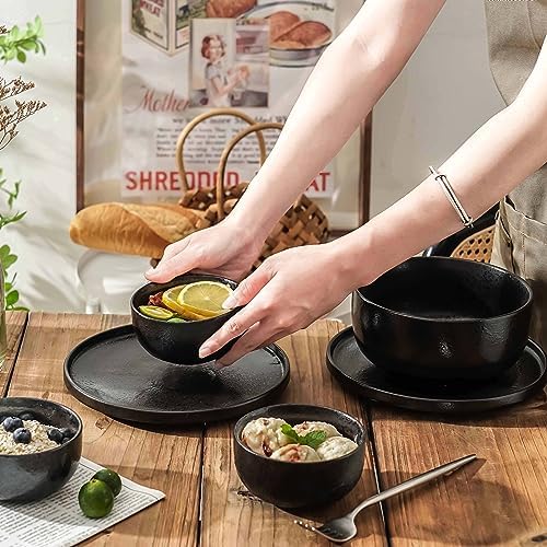 S&Q'S CERAMICS Ceramic Small Bowls for Kitchen, Set of 6, 9 ounces Ice