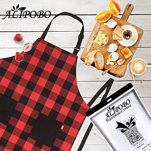 Cooking Aprons for Women Men - Cute Chef Kitchen Baking BBQ Apron