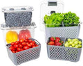 Kitchen Spaces Stackable Fridge Colander Containers