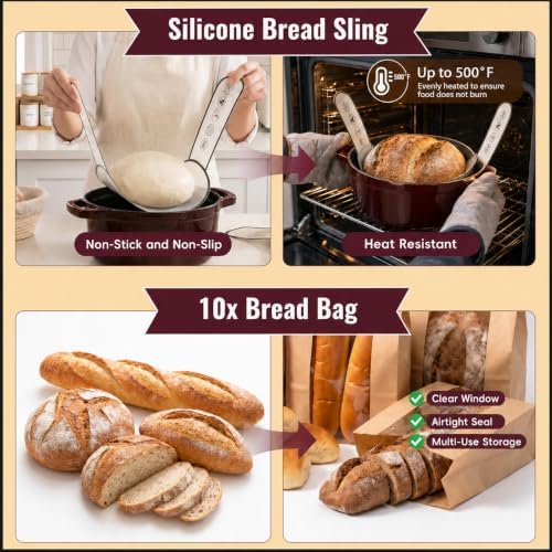 Sourdough Starter Kit, 9 Inch Round & 10 Oval