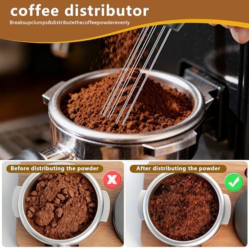 8 PCS Espresso Accessories Kit, 51mm Spring Loaded Espresso Tamper Kit