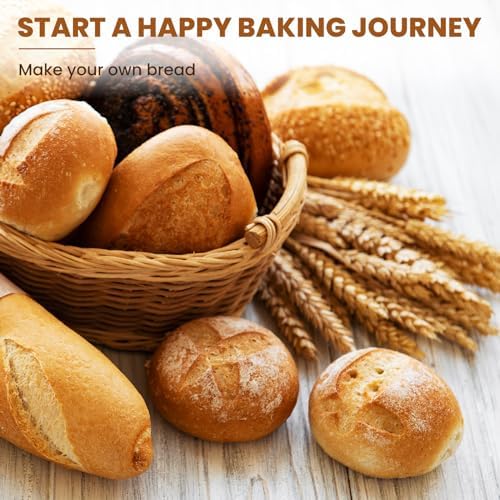 Kikcoin 6 Pack 5 Inch Banneton Bread Proofing Baskets