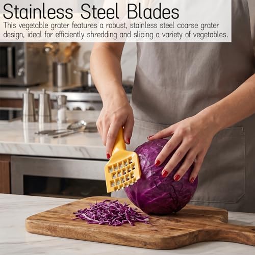 Stainless Steel Coarse Grater 2-Piece- Vegetable Slicer and Shredder