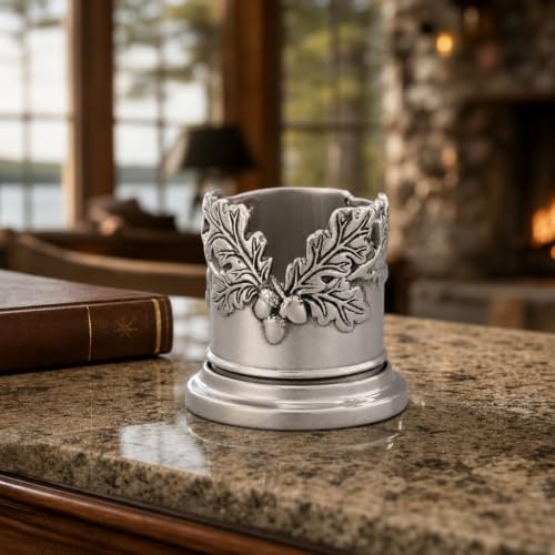 Arthur Court Forest Oak Leaf Wine Coaster Sand Cast Aluminum 6 Inch