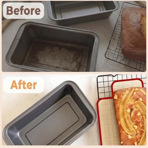 4 Pcs Silicone Loaf Pan Liners Fits 8x5, 9x5, 9.5x5 Inch Pans