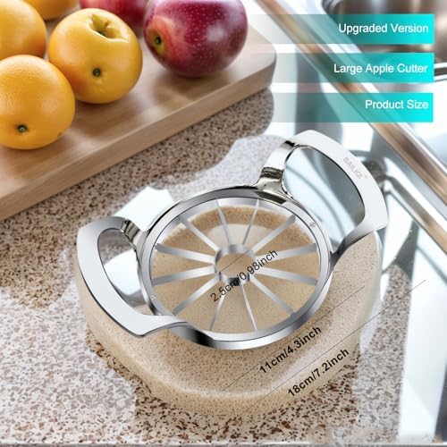 Stainless Steel Apple Slicer 12 Slices - Large Apple Corer Remover
