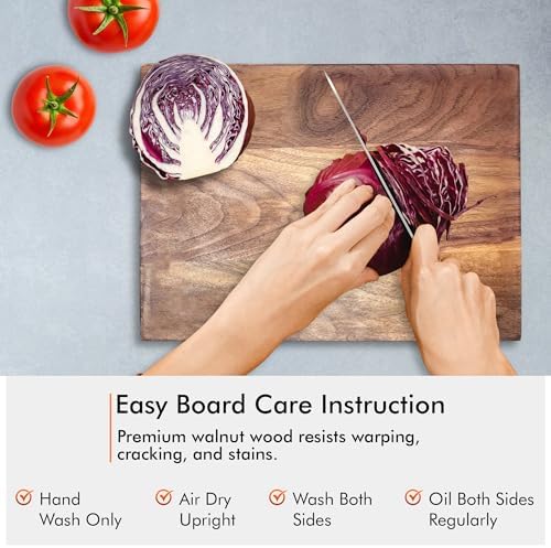 Spartali & Company Black Walnut Cutting Board Set for Kitchen