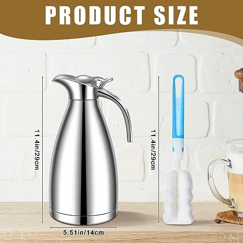 Uiifan 2 Pcs 68oz Thermal Coffee Carafe for Keeping Hot/Cold