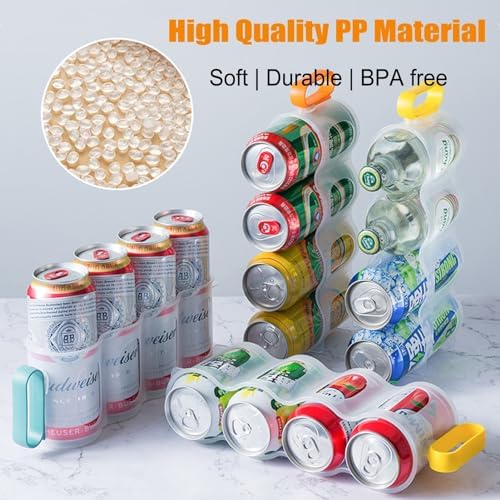 4 Pack Soda Can Organizer For Refrigerator, Pantry Plastic Organizer