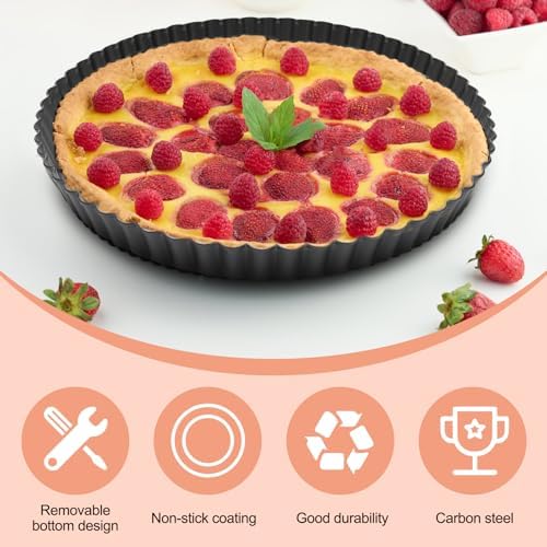 Windspeed 4+31 Pcs Tart Pan with Removable Bottom, 9 Inch 11 Inch