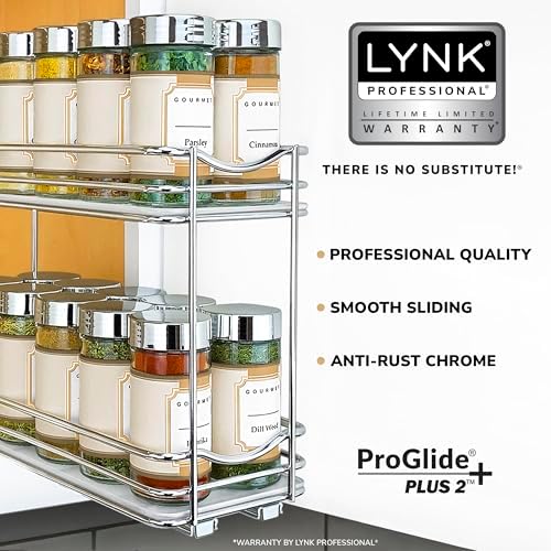 LYNK PROFESSIONAL® Pull Out Spice Organization for Cabinets - 4-3/8