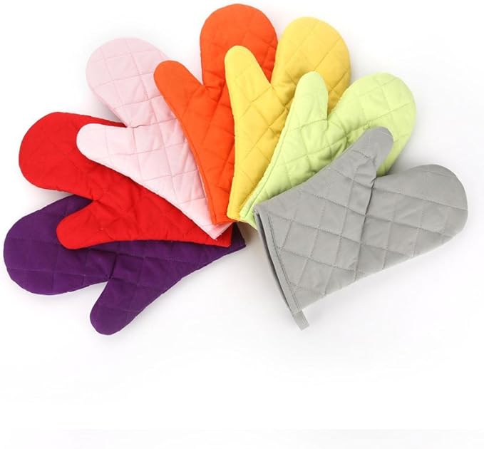 Oven Mitts, Premium Heat Resistant Kitchen Gloves Cotton & Polyester Quilted - Image 3