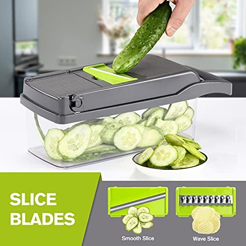 KEOUKE 12-in-1 Vegetable Chopper, Grey